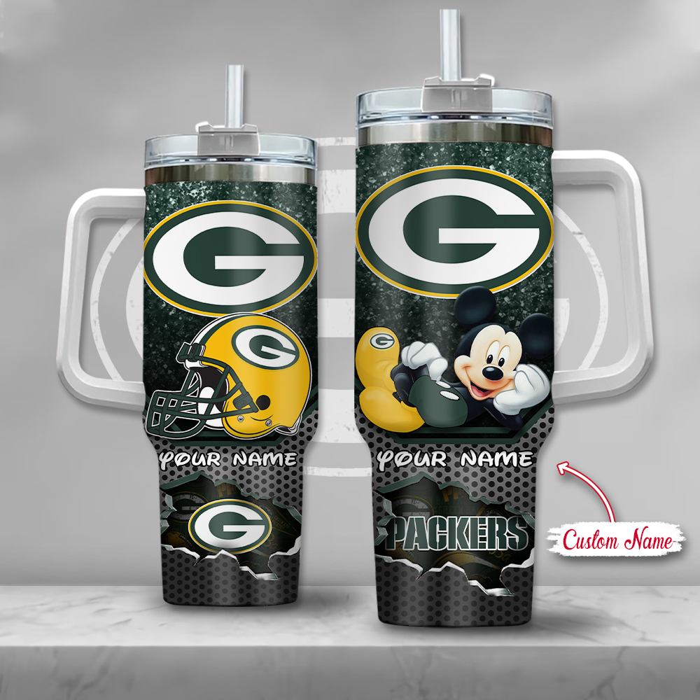 NFL Green Bay Packers Mickey Mouse Custom Stanley Cup 40 oz 30 oz Tumbler With HandleTVC2301126