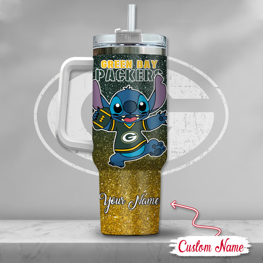 NFL Green Bay Packers Stitch Glitter Custom Stanley Cup 40 oz 30 oz Tumbler With HandleTVC2301126 - Image 3