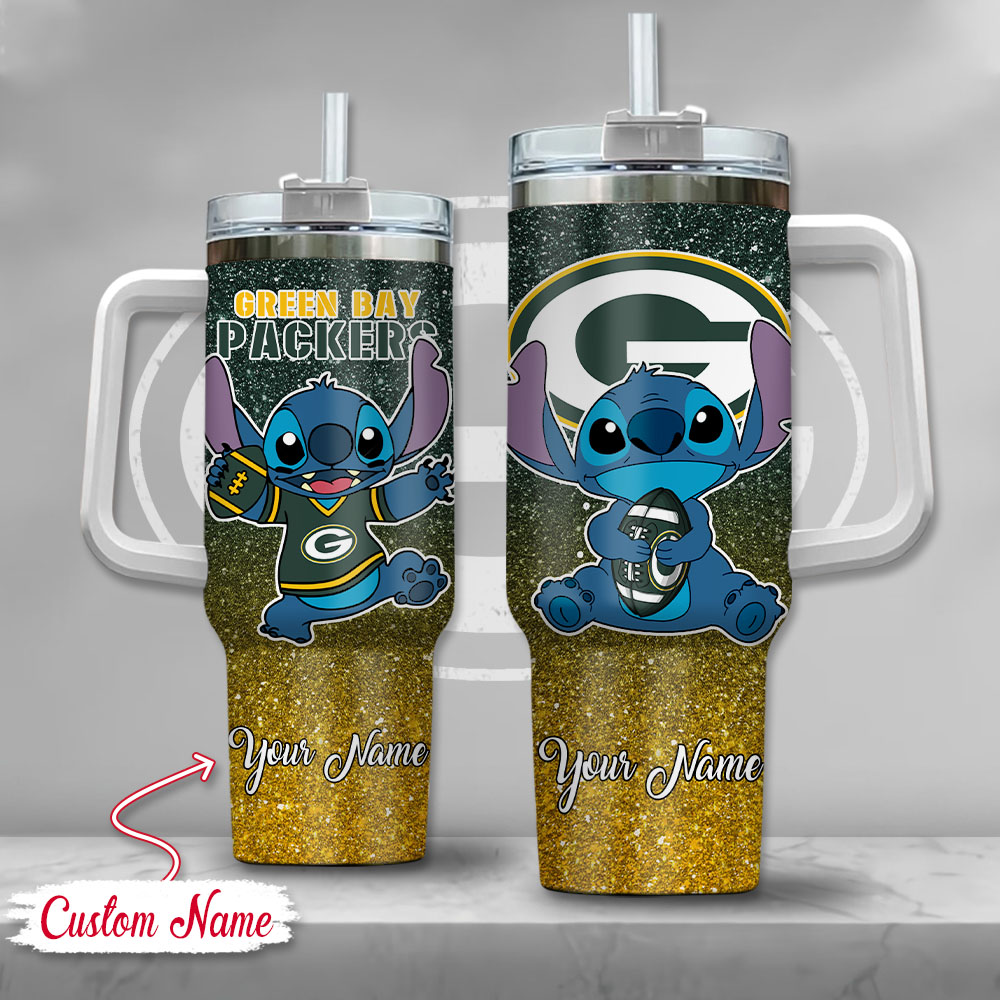 NFL Green Bay Packers Stitch Glitter Custom Stanley Cup 40 oz 30 oz Tumbler With HandleTVC2301126