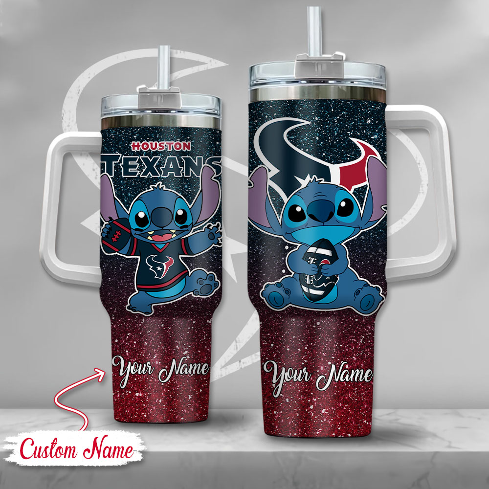 NFL Houston Texans Stitch Glitter Custom Stanley Cup 40 oz 30 oz Tumbler With HandleTVC2301126