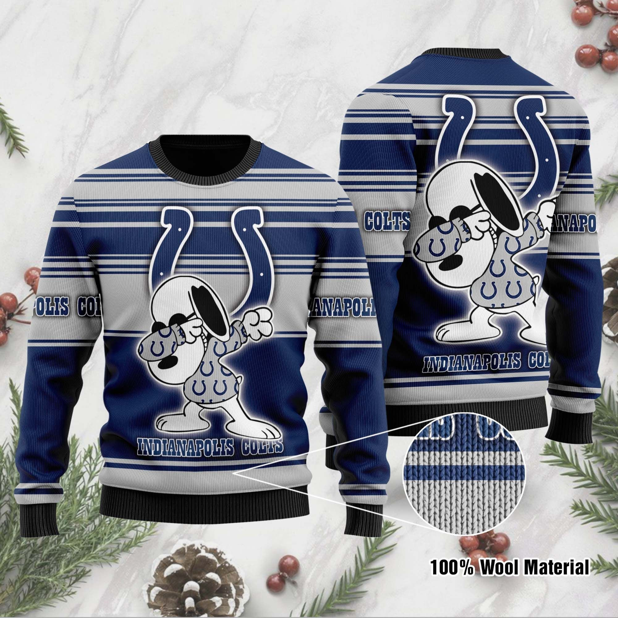 NFL Indianapolis Colts D Full Printed Sweater Shirt For Football Fan Nfl Jersey Ugly Christmas Sweater Adult 3D Funny Matching for family