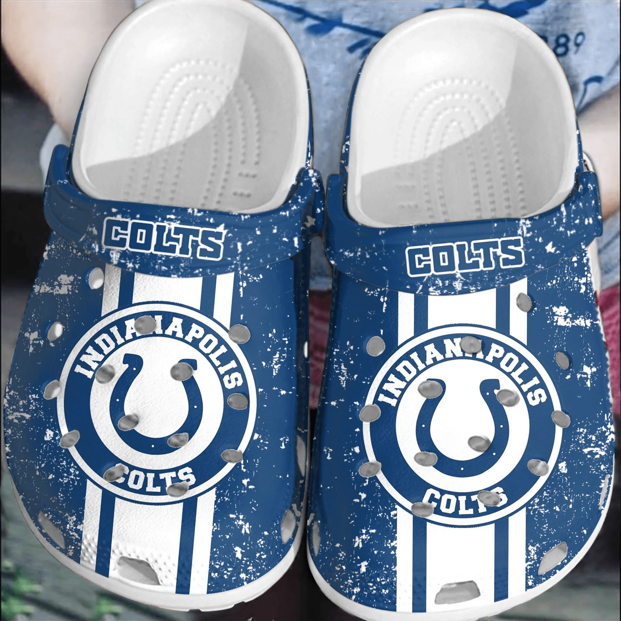 NFL Indianapolis Colts Football Clogs Crocband Comfortable Shoes Crocs For Men Women