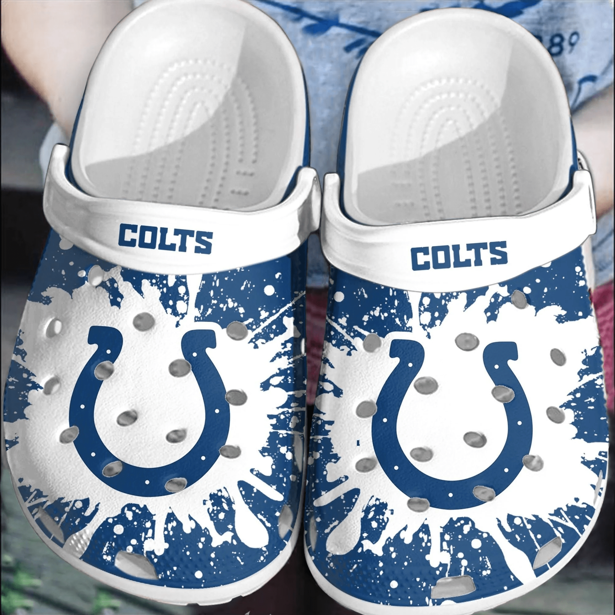 NFL Indianapolis Colts Football Clogs Crocband Shoes Comfortable Crocs For Men Women
