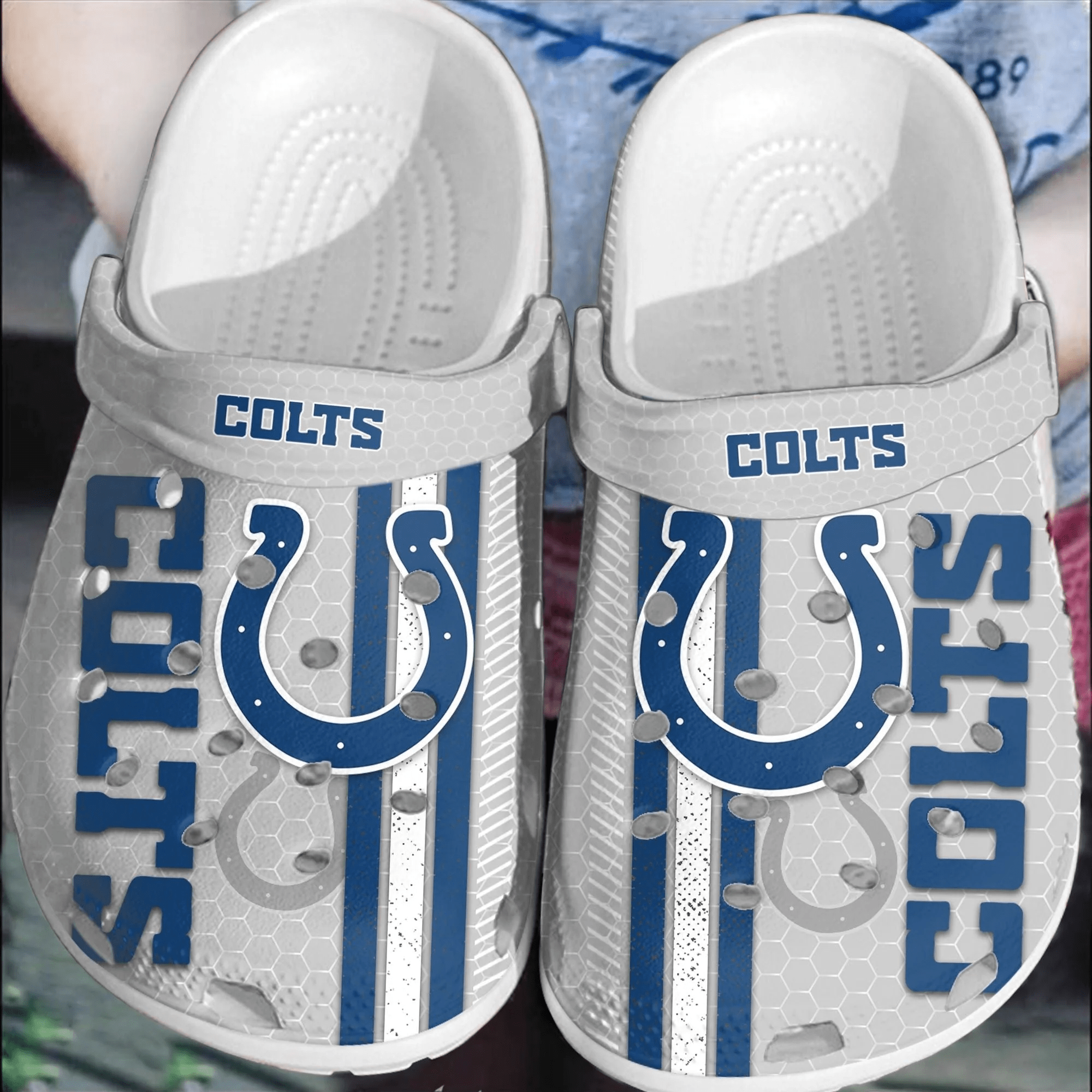 NFL Indianapolis Colts Football Clogs Shoes Crocs Crocband Comfortable For Men Women