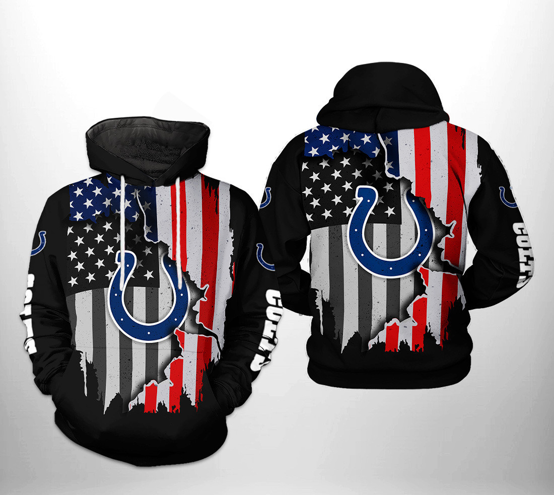 NFL Indianapolis Colts NFL US Flag Team 3D All Over Print Hoodie, Zip Hoodie
