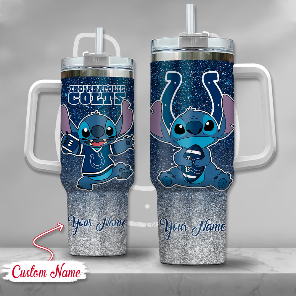 NFL Indianapolis Colts Stitch Glitter Custom Stanley Cup 40 oz 30 oz Tumbler With HandleTVC2301126