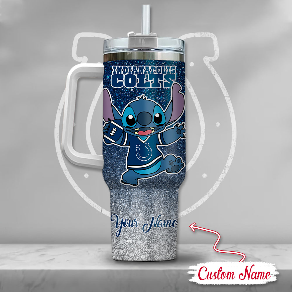 NFL Indianapolis Colts Stitch Glitter Custom Stanley Cup 40 oz 30 oz Tumbler With HandleTVC2301126 - Image 3