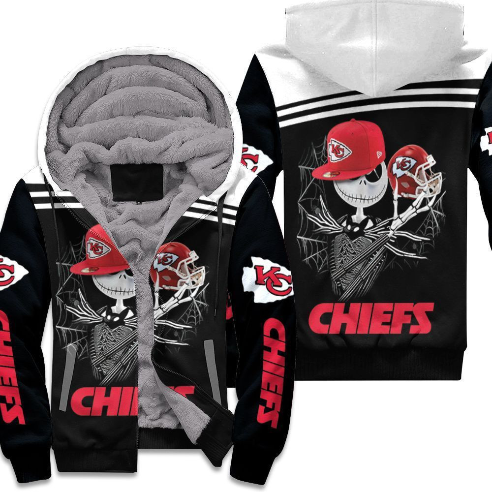 NFL Jack Skellington Keeps Kansas City Chiefs Nfl Fan 3D All Over Print Hoodie, Zip Hoodie