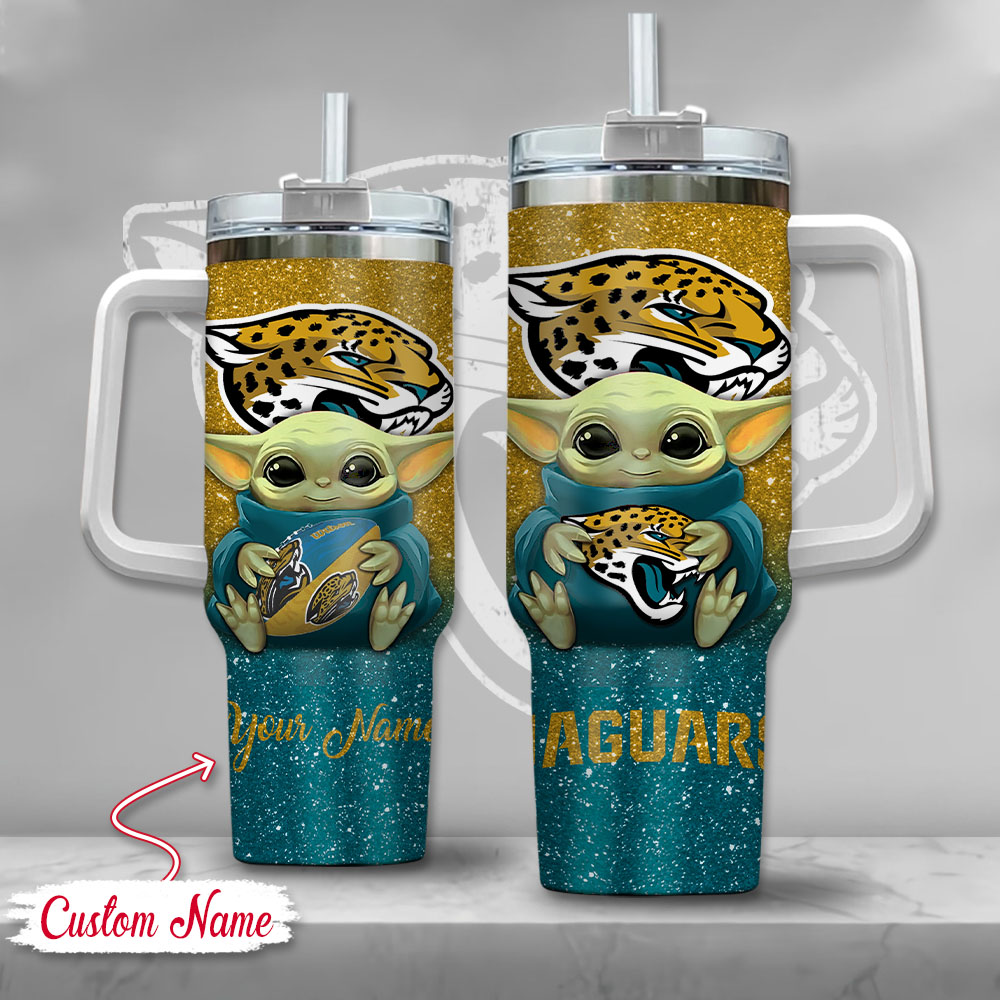 NFL Jacksonville Jaguars Baby Yoda Custom Stanley Cup 40 oz 30 oz Tumbler With HandleTVC2301127