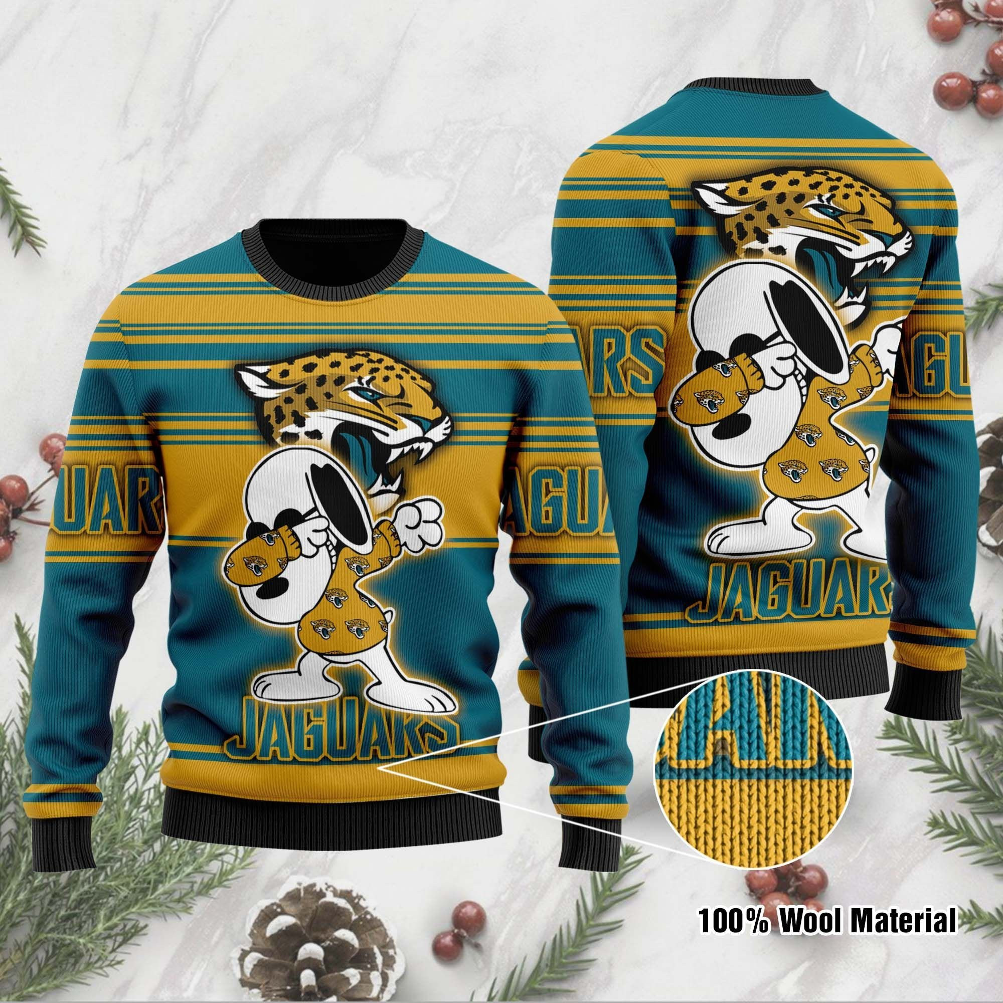 NFL Jacksonville Jaguars D Full Printed Sweater Shirt For Football Fan Nfl Jersey Ugly Christmas Sweater Adult 3D Funny Matching for family