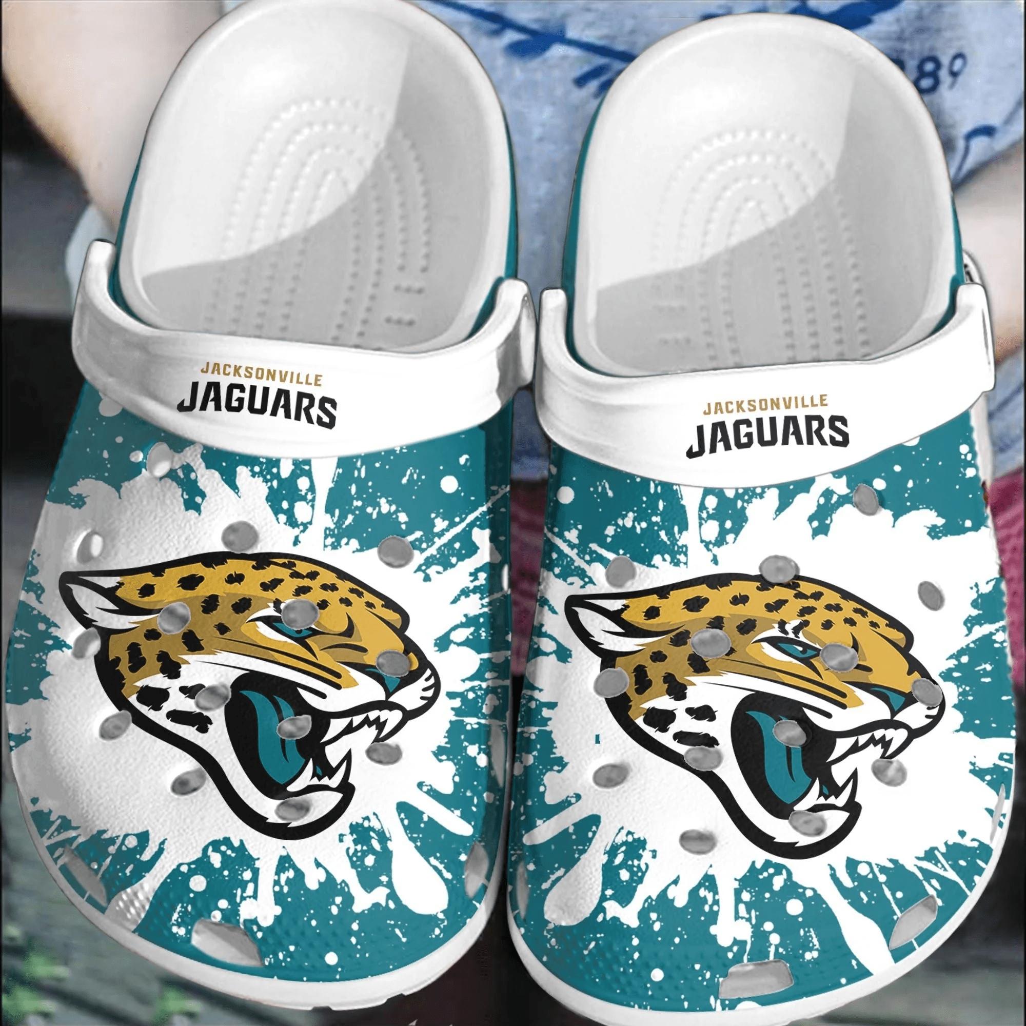 NFL Jacksonville Jaguars Football Clogs Shoes Crocband Comfortable Crocs For Men Women