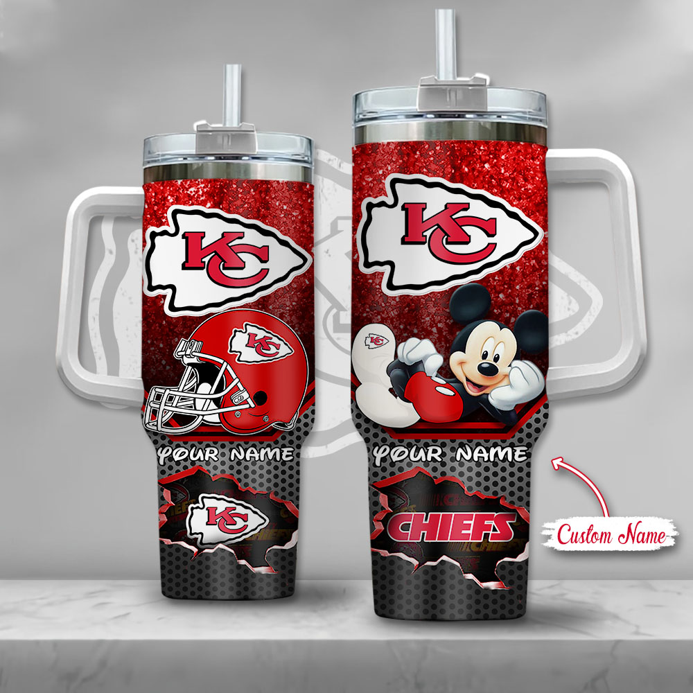 NFL Kansas City Chiefs Mickey Mouse Custom Stanley Cup 40 oz 30 oz Tumbler With HandleTVC2301126