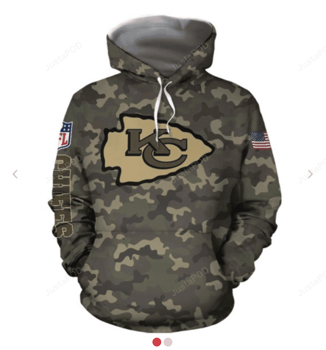NFL Kansas City Chiefs NFL Camo 3D All Over Print Hoodie, Zip Hoodie