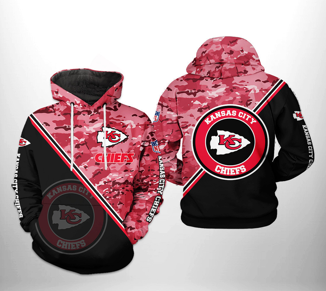 NFL Kansas City Chiefs NFL Camo Team 3D All Over Print Hoodie, Zip Hoodie