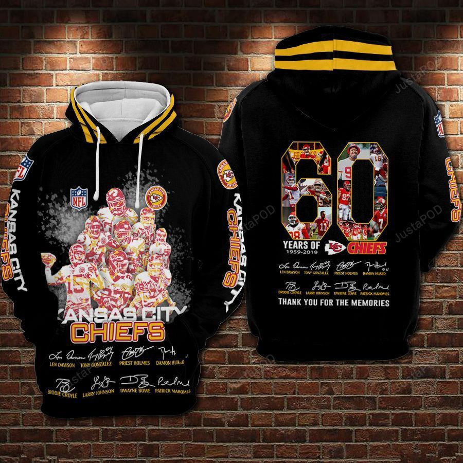 NFL Kansas City Chiefs Nfl Football Black 3D All Over Print Hoodie, Zip Hoodie