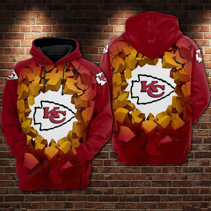 NFL Kansas City Chiefs Nfl Football Stone 3D All Over Print Hoodie, Zip Hoodie