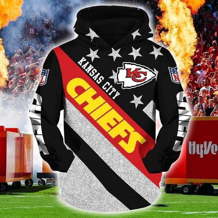 NFL Kansas City Chiefs Nfl Glitter 3D All Over Print Hoodie, Zip Hoodie