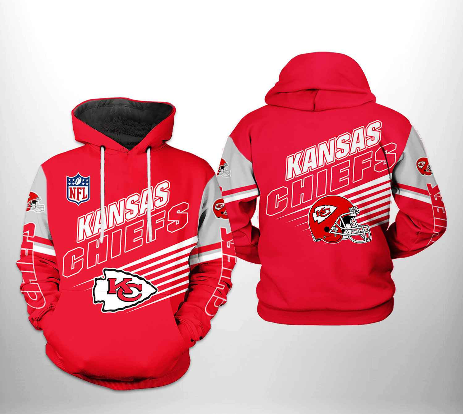 NFL Kansas City Chiefs NFL Team 3D All Over Print Hoodie, Zip Hoodie