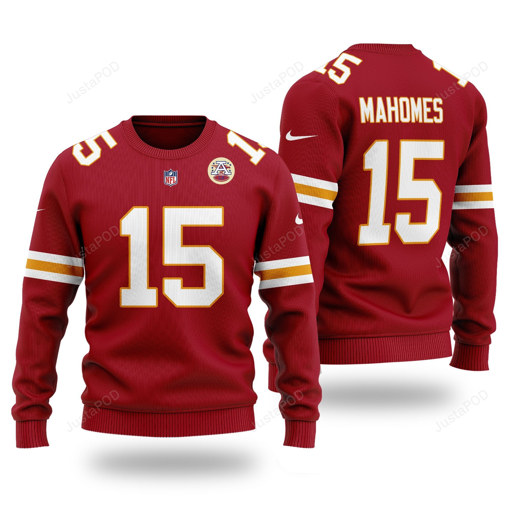 Nfl Kansas City Chiefs Patrick Mahomes Ugly Christmas Sweater Adult 3D Funny Matching for family