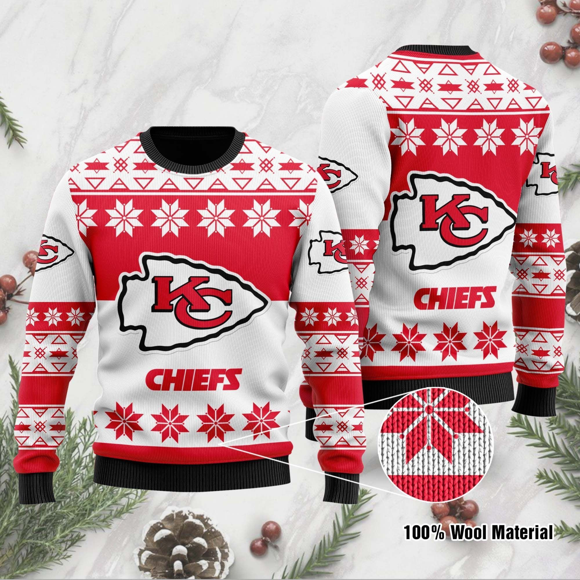 Nfl Kcc Ugly Christmas Sweater Adult 3D Funny Matching for family