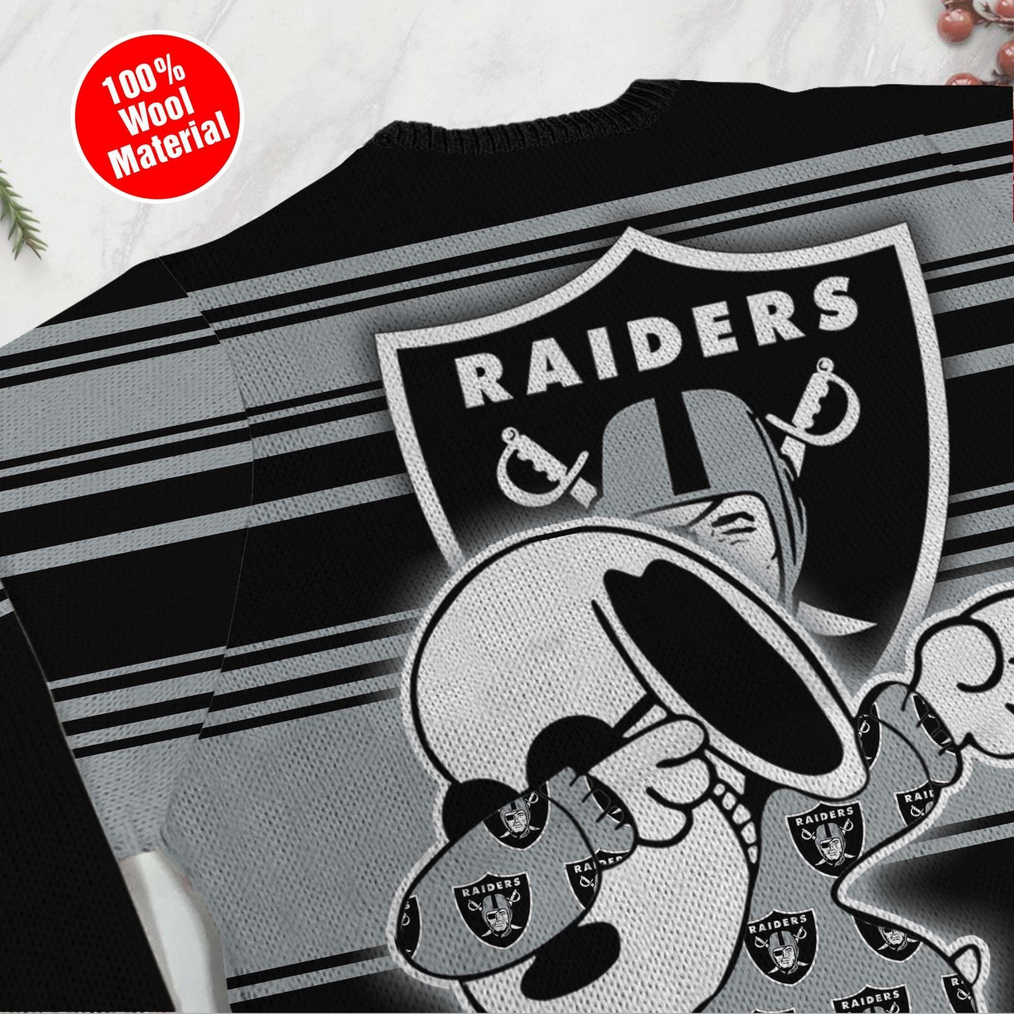 NFL Las Vegas Raiders D Full Printed Sweater Shirt For Football Fan Nfl Jersey Ugly Christmas Sweater Adult 3D Funny Matching for family - Image 4