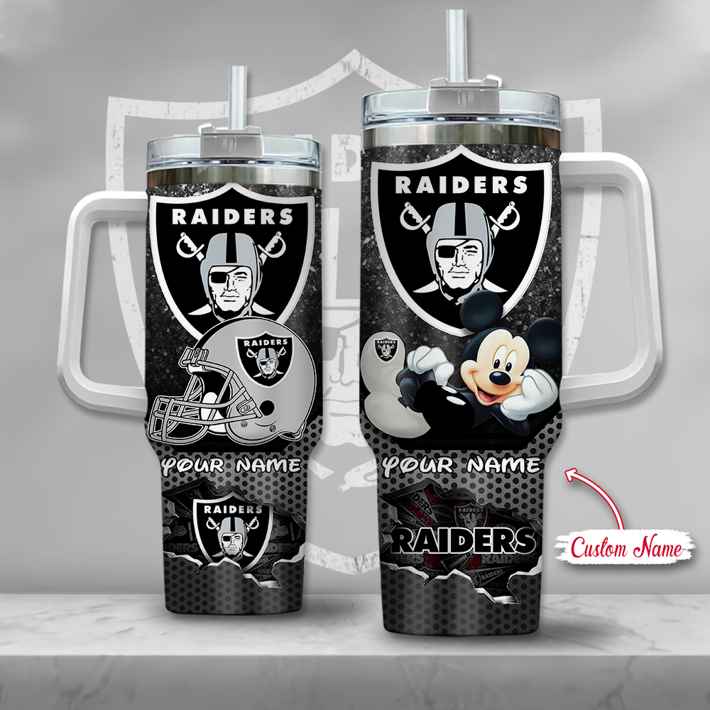 NFL Las Vegas Raiders Mickey Mouse Custom Stanley Cup 40 oz 30 oz Tumbler With HandleTVC2301126