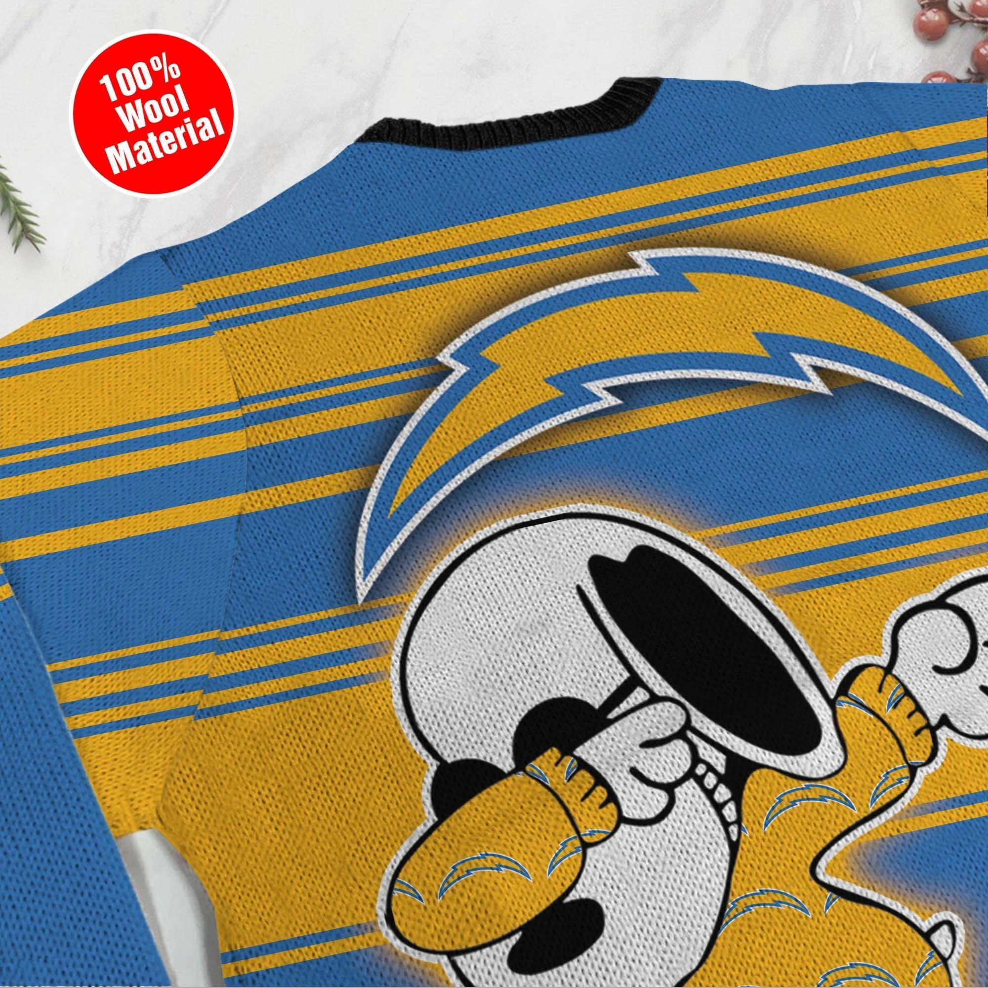 NFL Los Angeles Chargers D Full Printed Sweater Shirt For Football Fan Nfl Jersey Ugly Christmas Sweater Adult 3D Funny Matching for family - Image 4