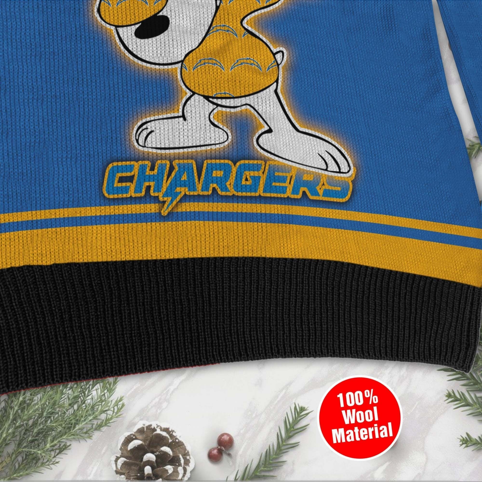 NFL Los Angeles Chargers D Full Printed Sweater Shirt For Football Fan Nfl Jersey Ugly Christmas Sweater Adult 3D Funny Matching for family - Image 3