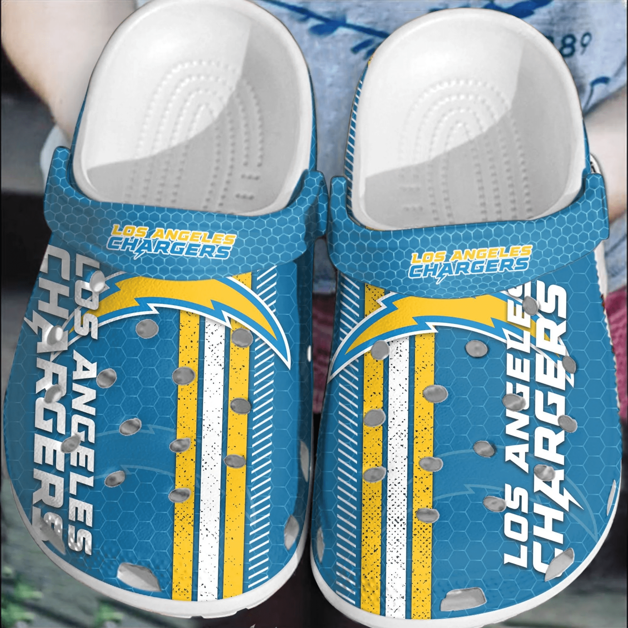 NFL Los Angeles Chargers Football Shoes Comfortable Clogs Crocband For Men Women
