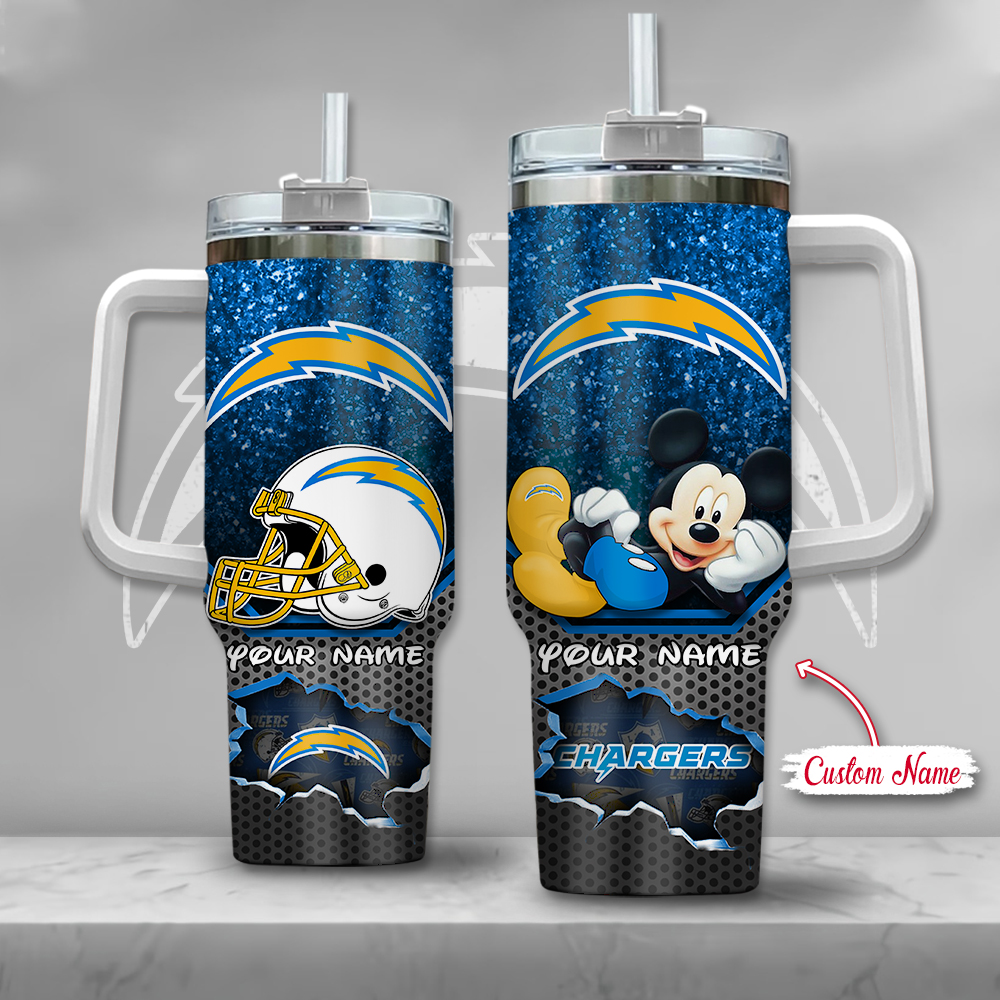 NFL Los Angeles Chargers Mickey Mouse Custom Stanley Cup 40 oz 30 oz Tumbler With HandleTVC2301126