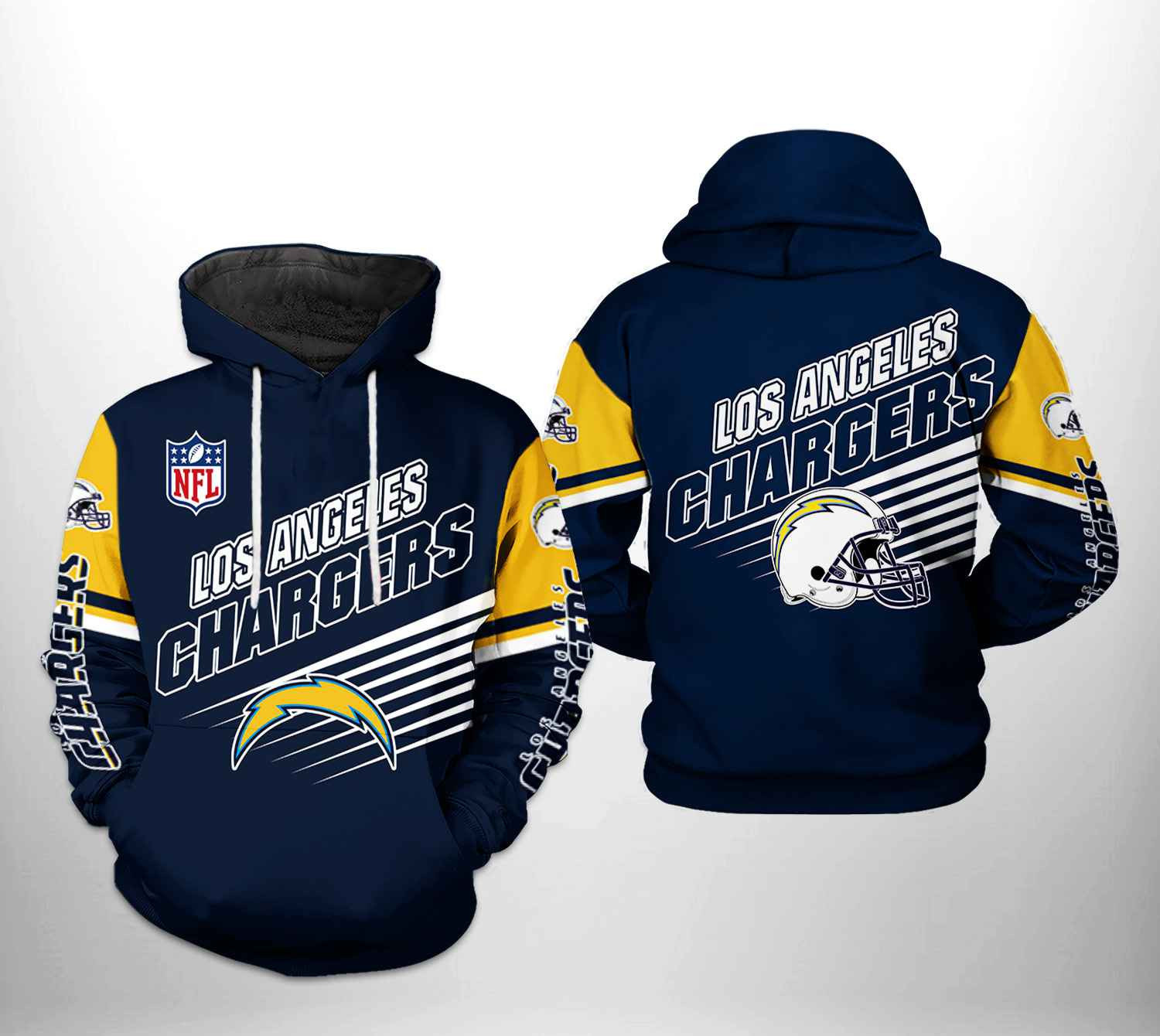 NFL Los Angeles Chargers NFL Team 3D All Over Print Hoodie, Zip Hoodie