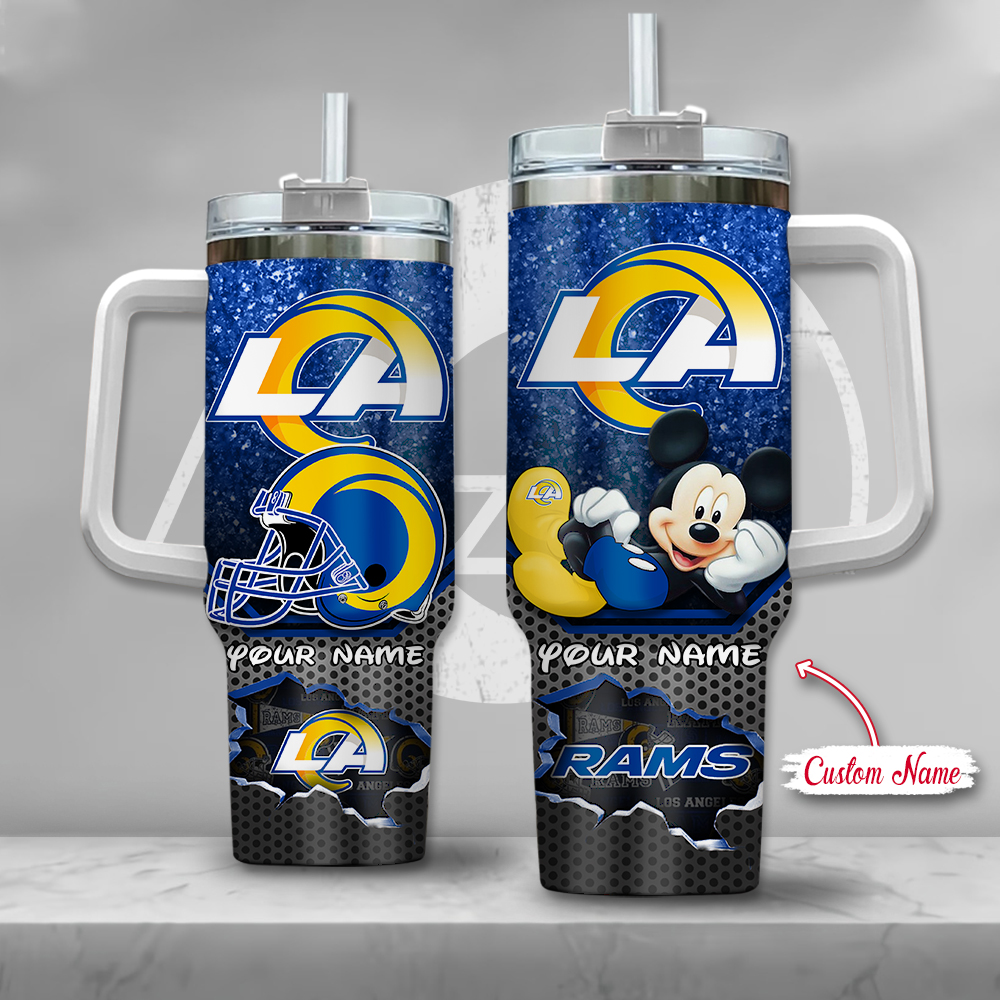 NFL Los Angeles Rams Mickey Mouse Custom Stanley Cup 40 oz 30 oz Tumbler With HandleTVC2301126