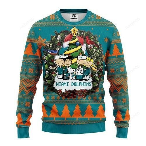 Nfl Miami Dolphins Christmas Ugly Christmas Sweater Adult 3D Funny Matching for family