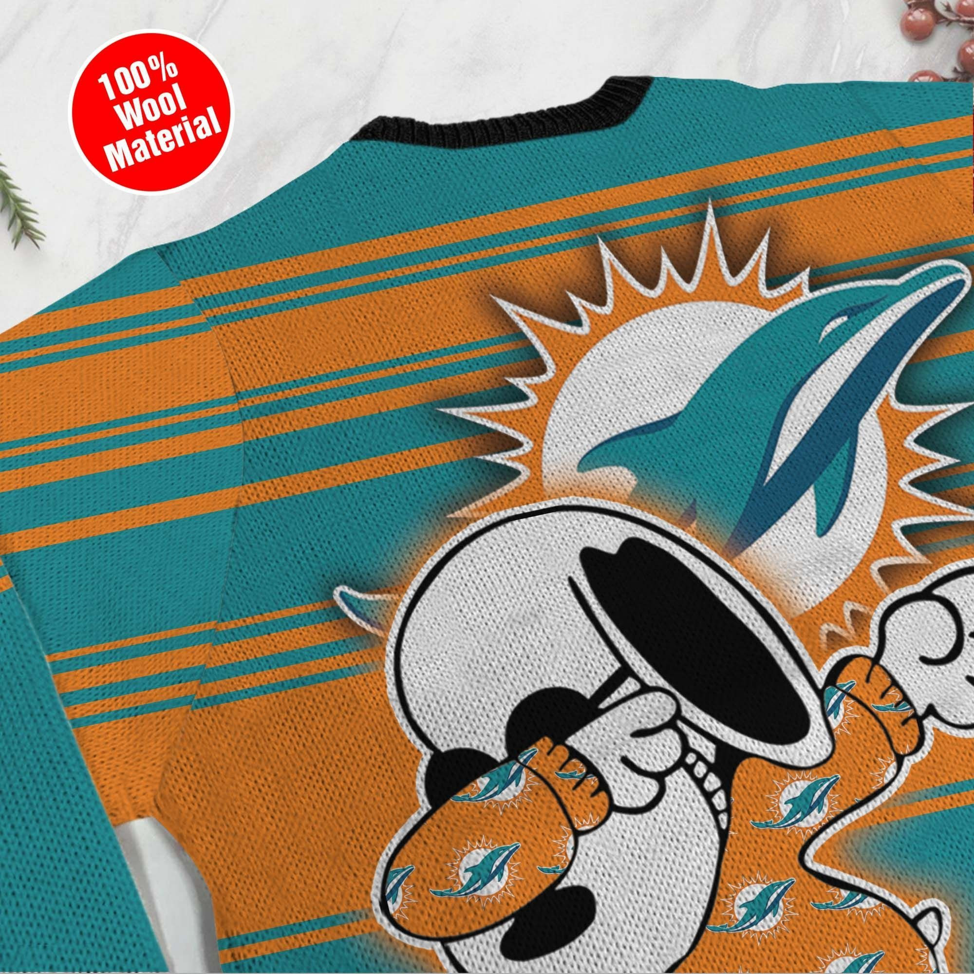 NFL Miami Dolphins D Full Printed Sweater Shirt For Football Fan Nfl Jersey Ugly Christmas Sweater Adult 3D Funny Matching for family - Image 5