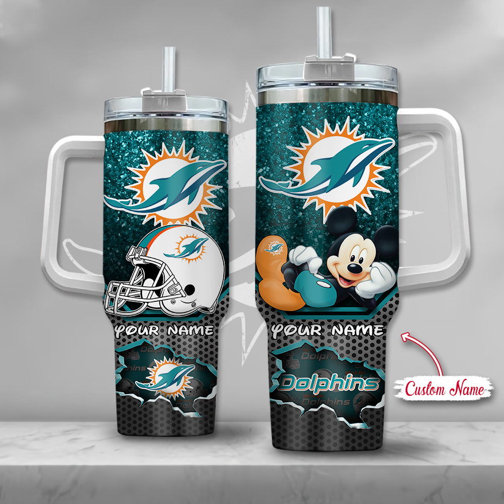 NFL Miami Dolphins Mickey Mouse Custom Stanley Cup 40 oz 30 oz Tumbler With HandleTVC2301126