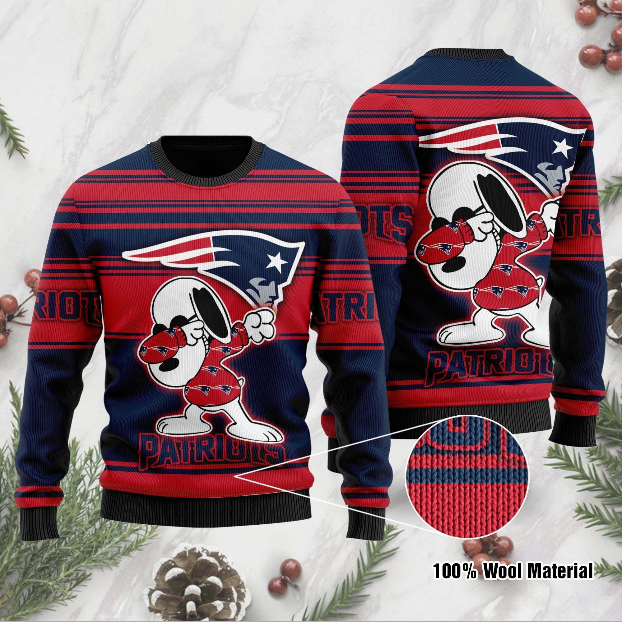 NFL New England Patriots D Full Printed Sweater Shirt For Football Fan Nfl Jersey Ugly Christmas Sweater Adult 3D Funny Matching for family