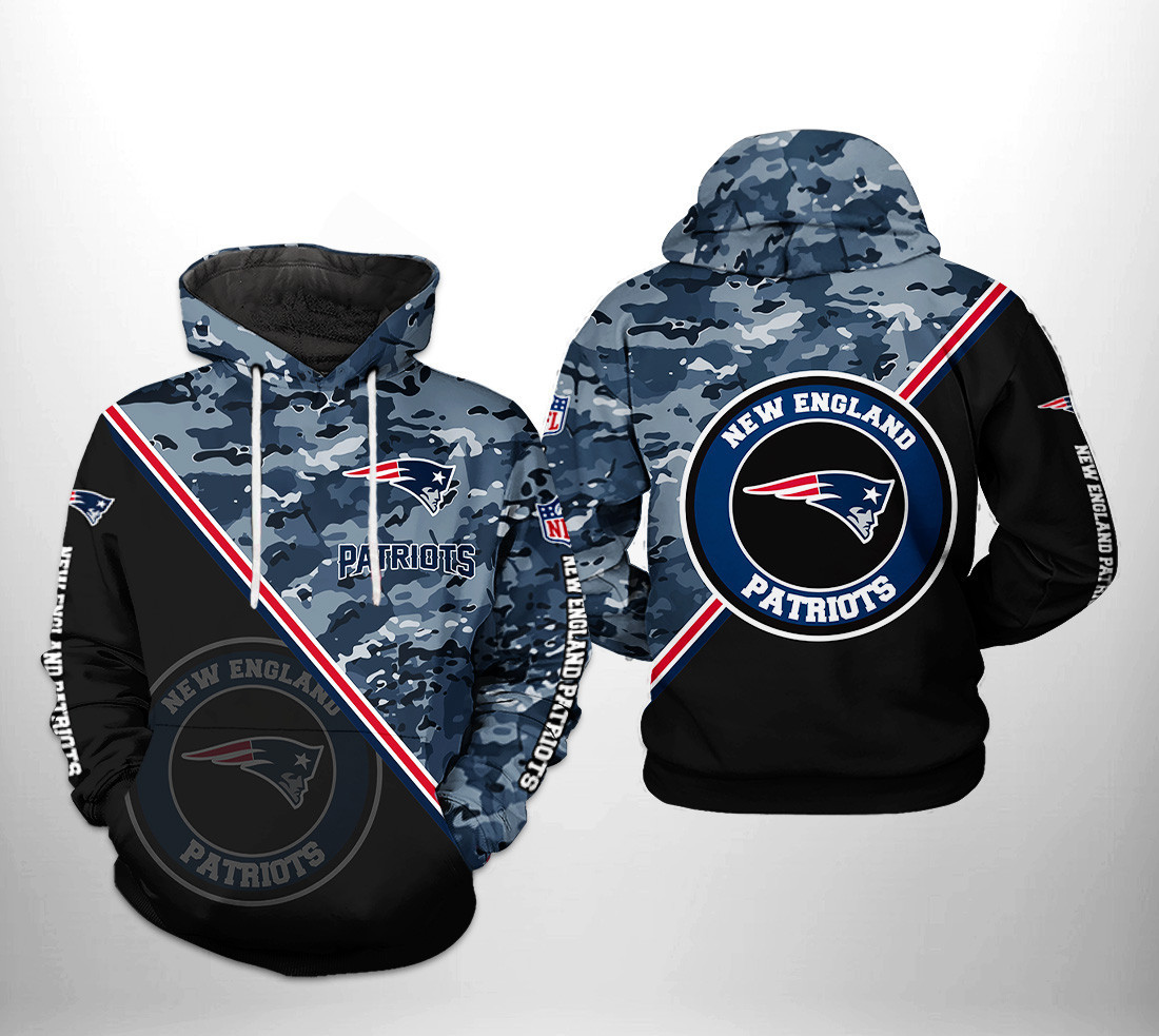 NFL New England Patriots NFL Camo Team 3D All Over Print Hoodie, Zip Hoodie