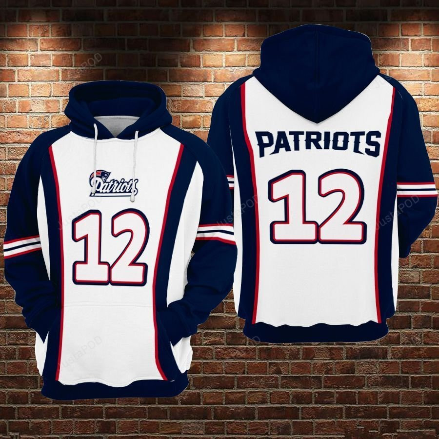 NFL New England Patriots Nfl Football Blue White 3D All Over Print Hoodie, Zip Hoodie