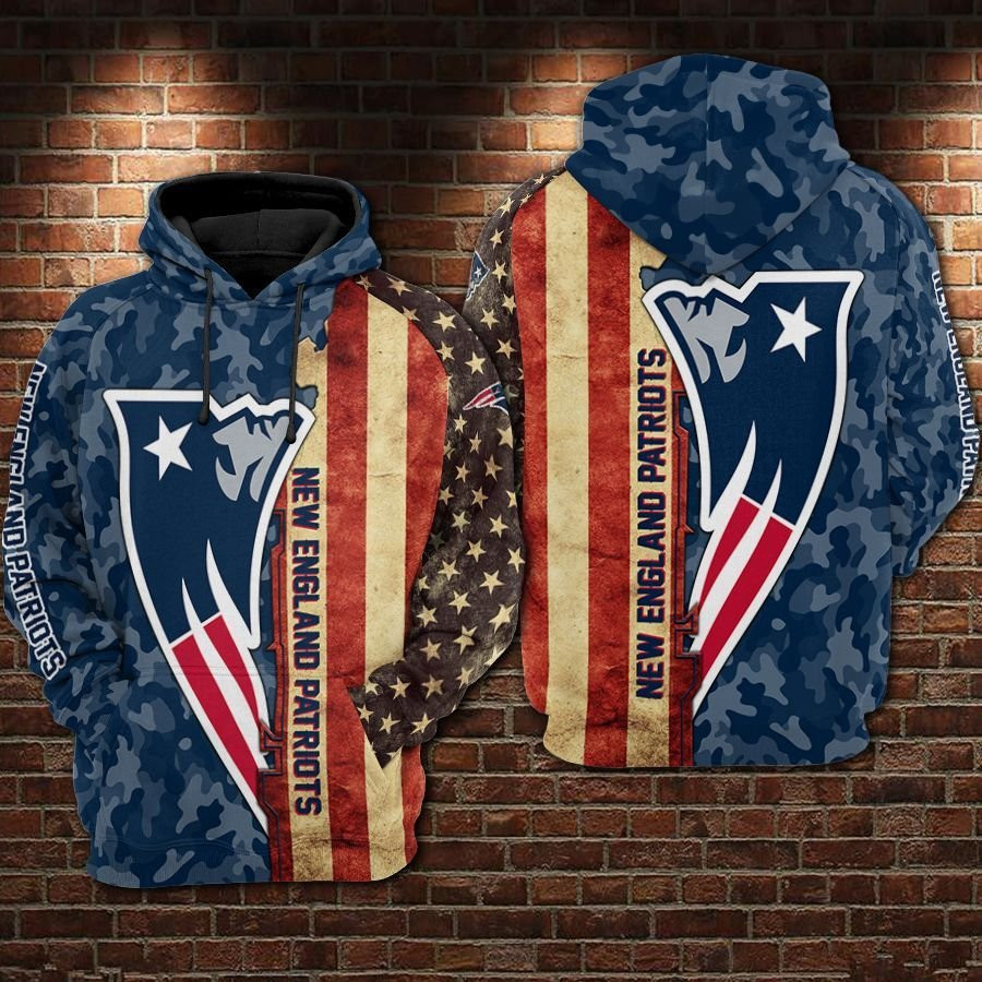 NFL New England Patriots Nfl Football Camouflage 3D All Over Print Hoodie, Zip Hoodie