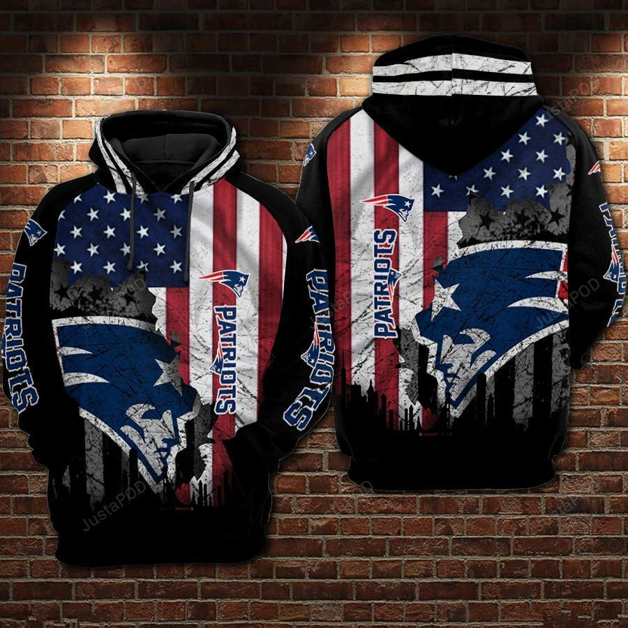 NFL New England Patriots Nfl Football Flag American 3D All Over Print Hoodie, Zip Hoodie