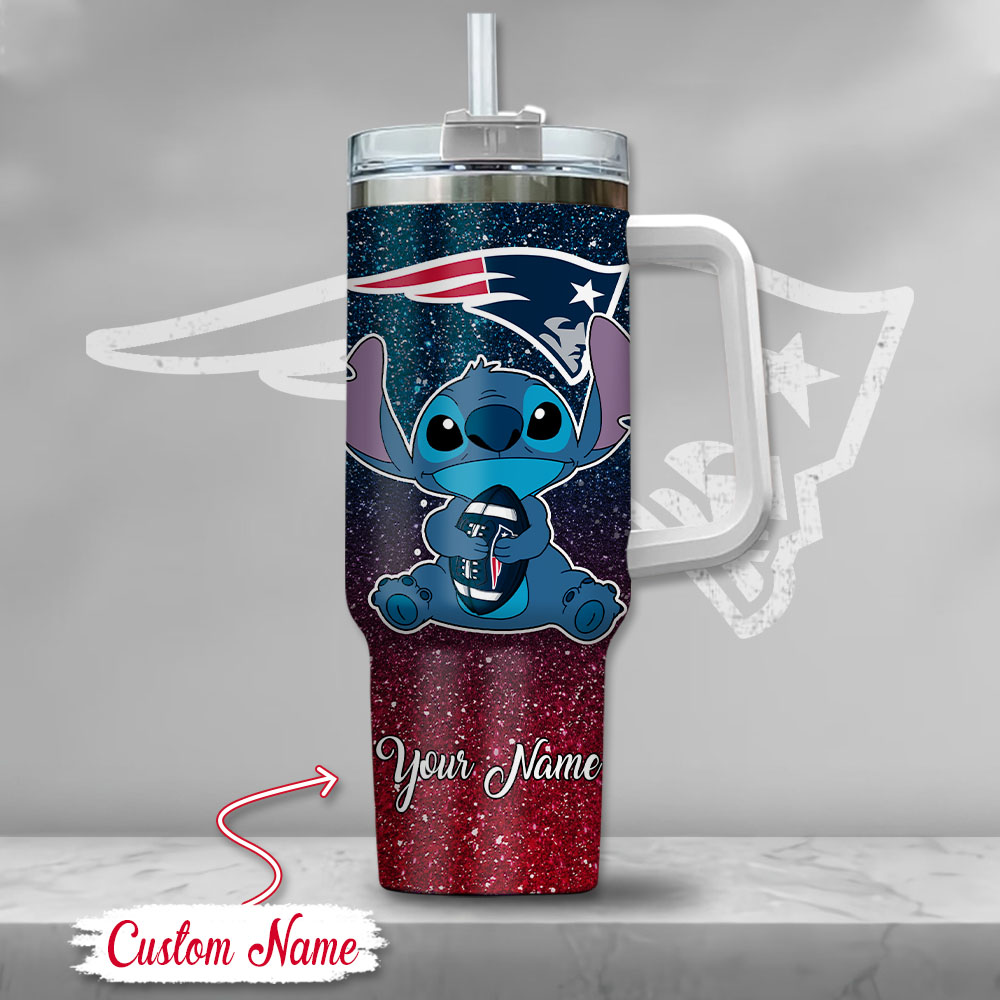 NFL New England Patriots Stitch Glitter Custom Stanley Cup 40 oz 30 oz Tumbler With HandleTVC2301126 - Image 2
