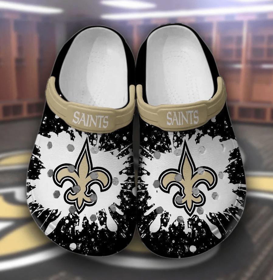 NFL New Orleans Saints Crocs Clogs Shoes Crocband Comfortable