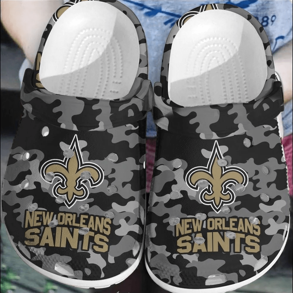 NFL New Orleans Saints Football Crocs Clogs Shoes Comfortable Crocband For Men Women