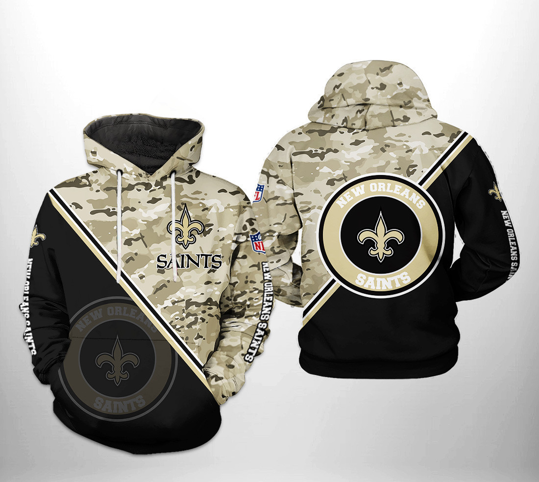 NFL New Orleans Saints NFL Camo Team 3D All Over Print Hoodie, Zip Hoodie