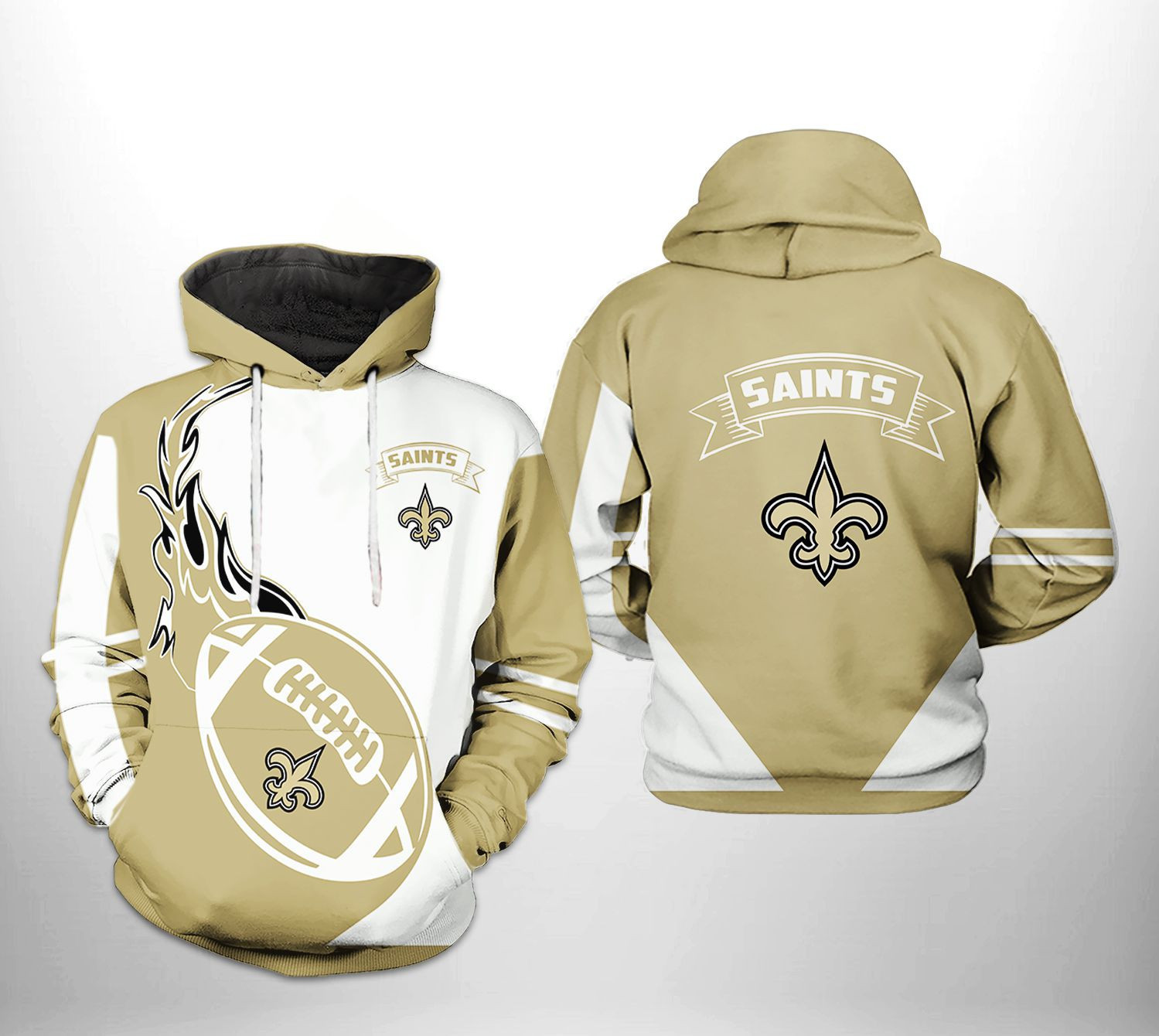 NFL New Orleans Saints NFL Classic 3D All Over Print Hoodie, Zip Hoodie