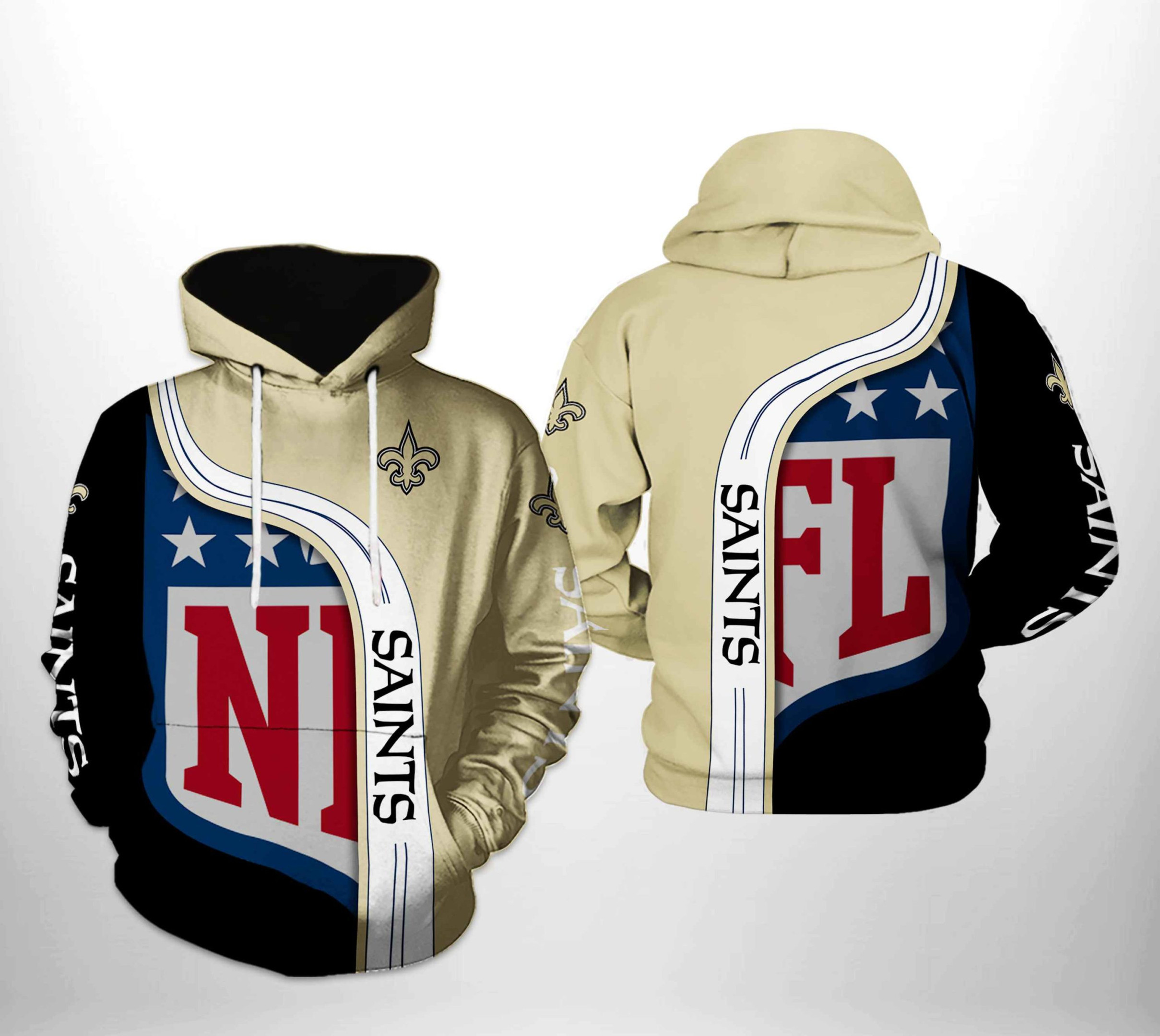 NFL New Orleans Saints NFL Team 3D All Over Print Hoodie, Zip Hoodie