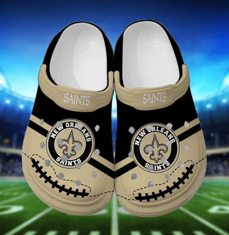 NFL New Orleans SaintsCrocsComfortable Shoes Clogs Crocband For Men Women