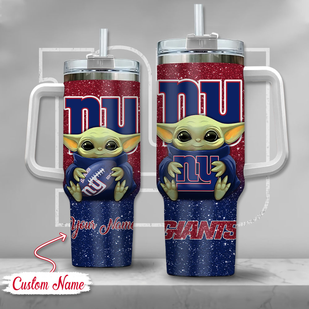 NFL New York Giants Baby Yoda Custom Stanley Cup 40 oz 30 oz Tumbler With HandleTVC2301128