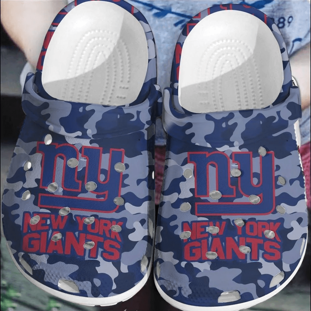 NFL New York Giants Football Crocs Shoes Clogs Comfortable Crocband For Men Women