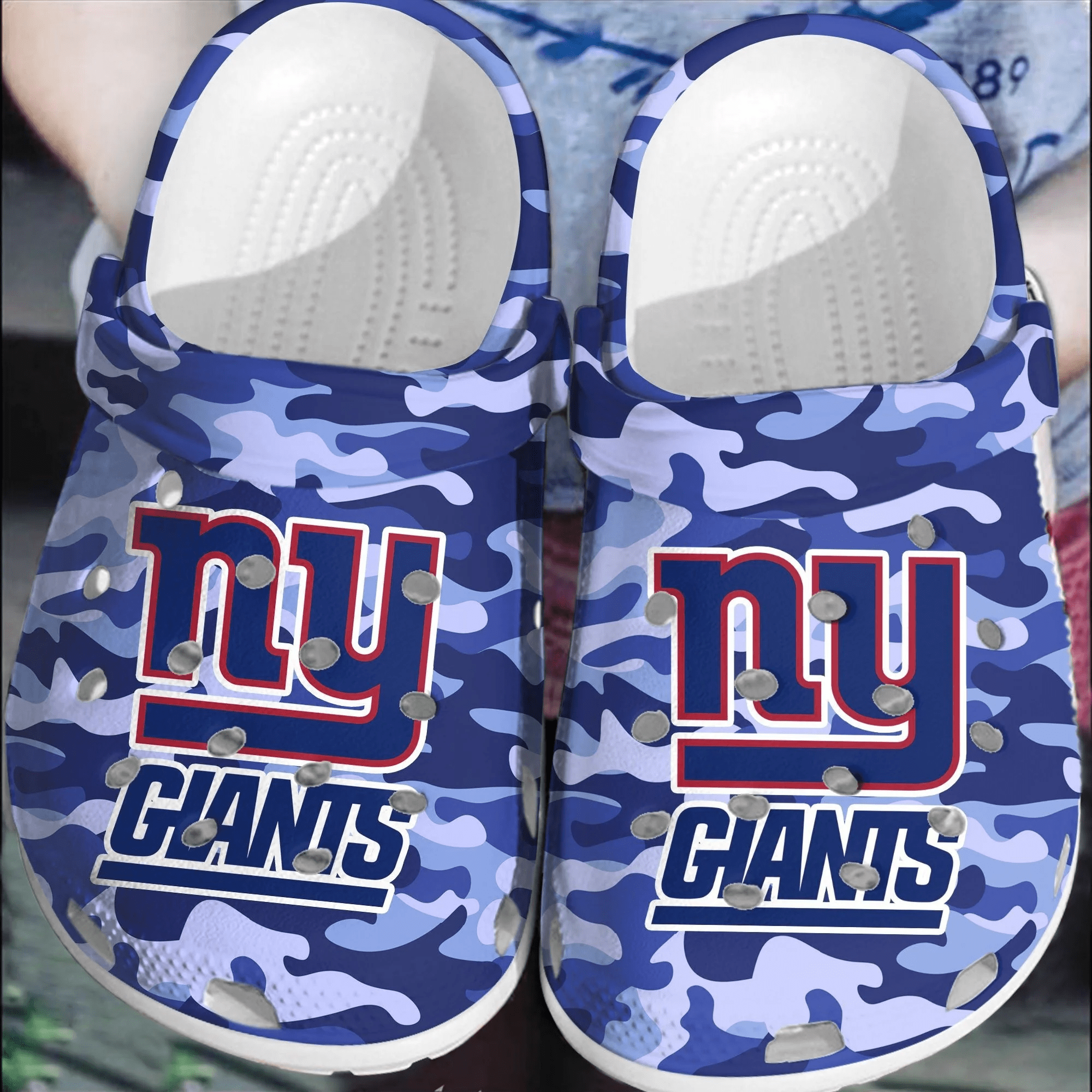 NFL New York Giants Football Crocs Shoes Clogs Crocband Comfortable For Men Women
